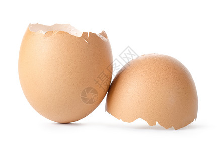 去壳鸡蛋空棕色蛋壳背景