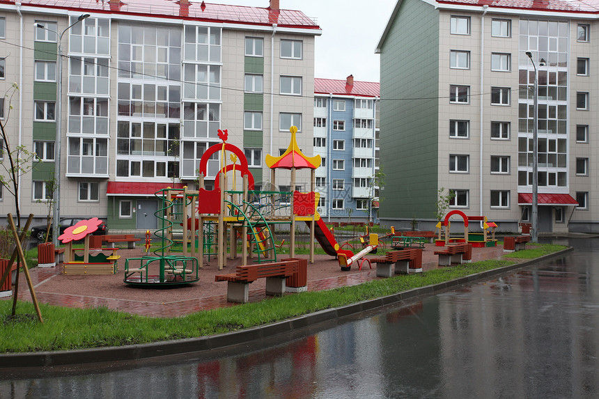 游乐场建筑物乐趣地面梯子房子建筑学场景城市健身房丛林图片