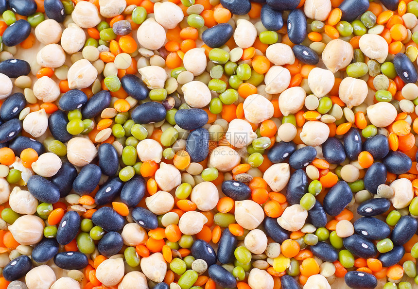 颜色豆类白色混合物多样性农业谷物饮食宏观绿色红色粮食图片