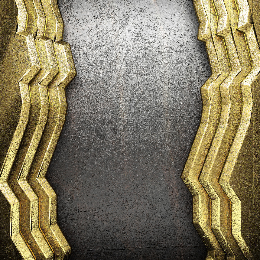 金金背景材料牌匾奢华反射抛光金子颗粒状盘子金属控制板图片