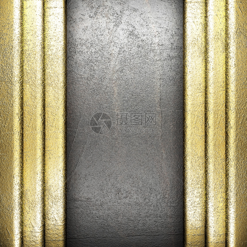 金金背景空白材料奢华牌匾金属反射盘子抛光魅力颗粒状图片