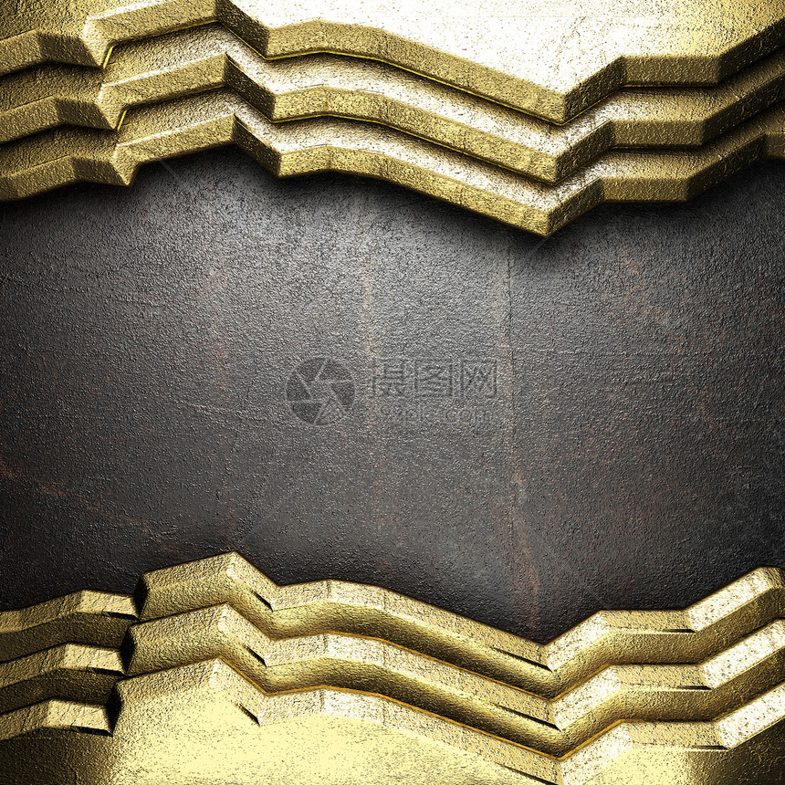 金金背景牌匾反射控制板材料奢华抛光盘子金属空白金子图片
