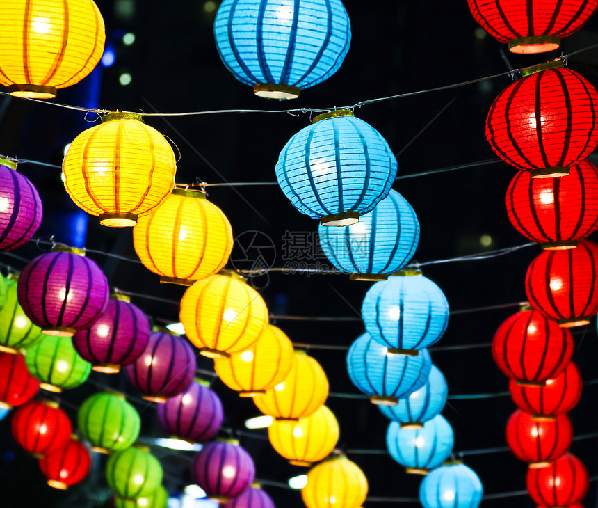 中国灯笼宝塔新年文化红色图片