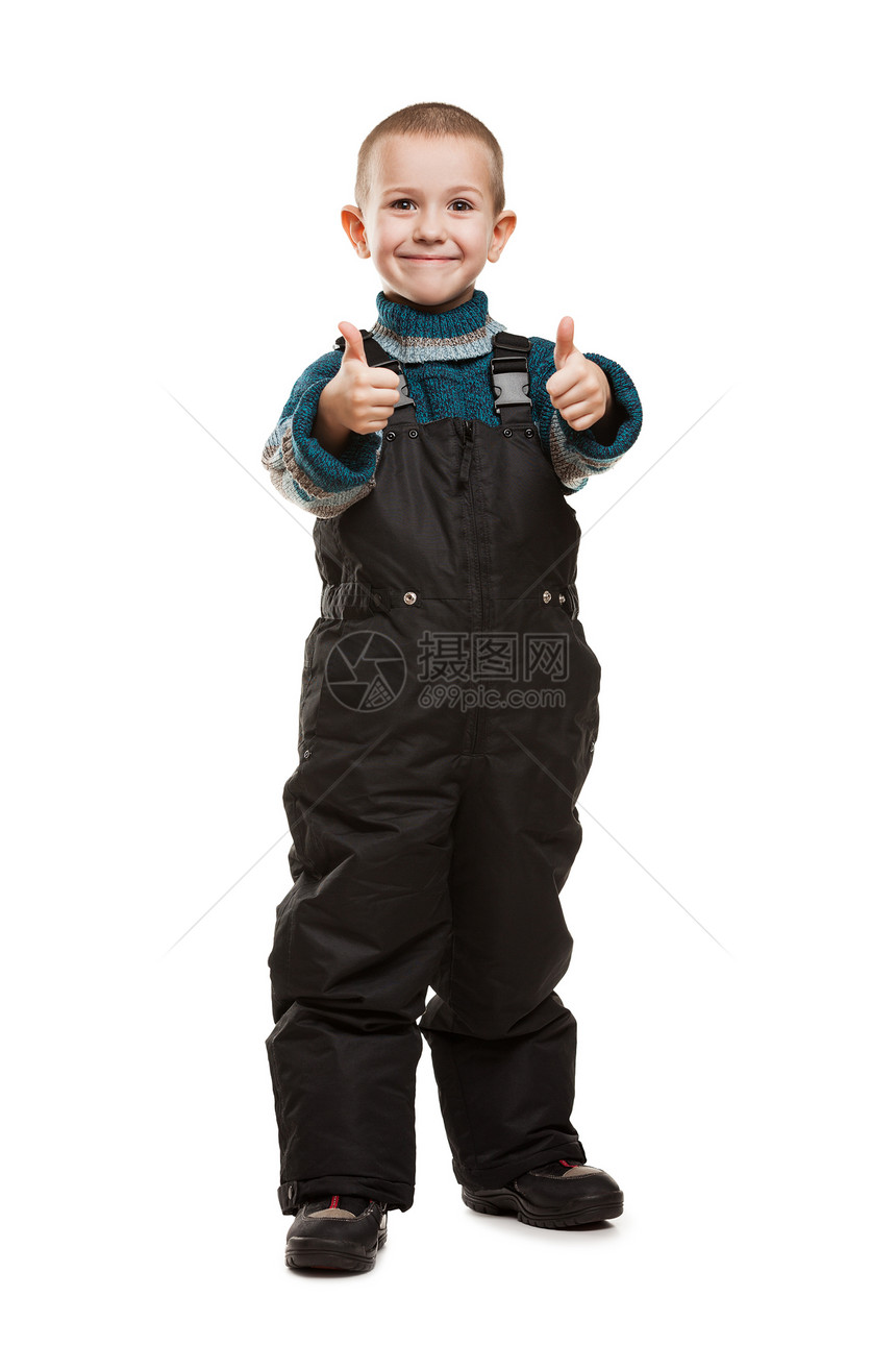 儿童举起大拇指微笑快乐胜利手指手臂后代白色手势情绪化童年图片
