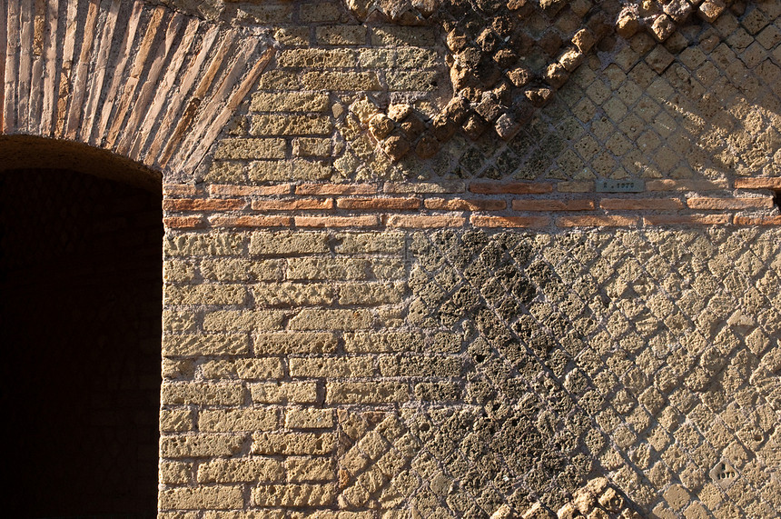 古罗马砖墙的详情柱子旅游历史废墟石头建筑别墅古董城市图片
