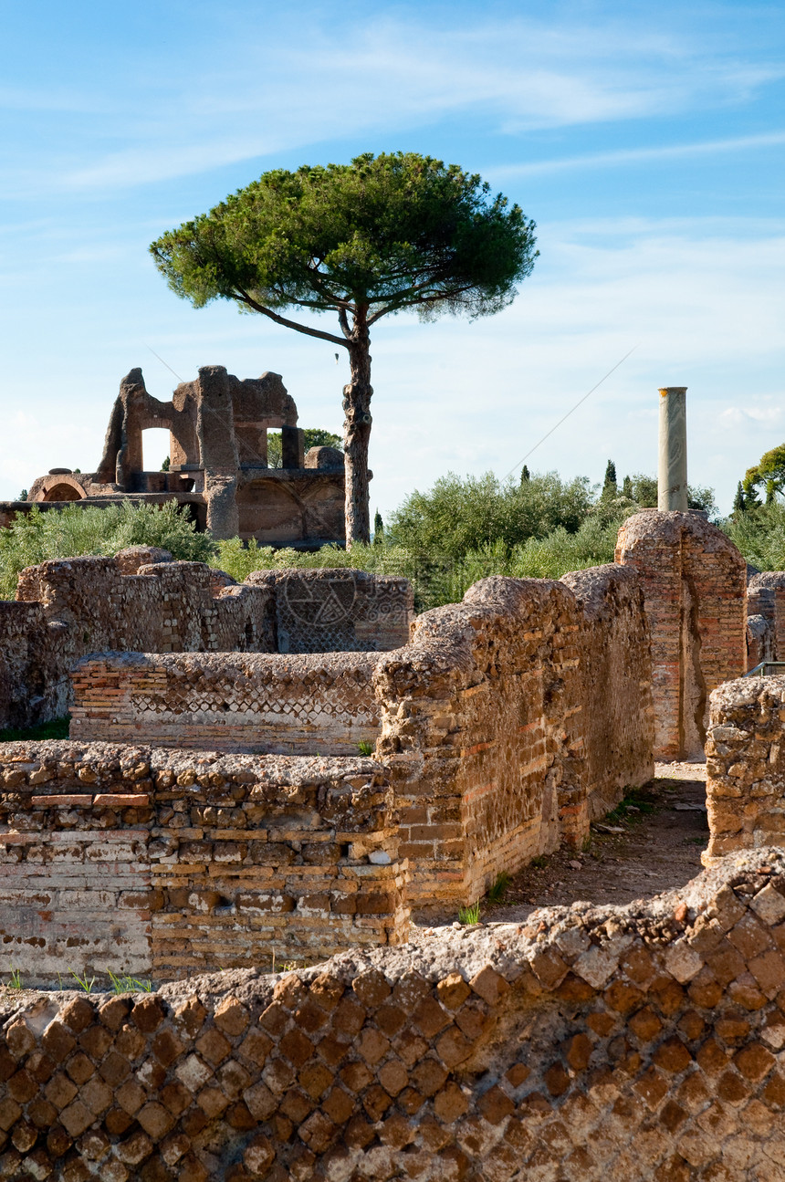 的罗马建筑废墟图片