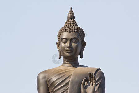 明智Buddha 白色上孤立的布丁肖像雕塑精神冥想智慧青铜宗教艺术雕像忏悔上帝背景
