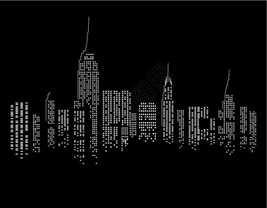 纽约夜间黑色网络投资城市房子正方形组织外表品牌建设背景图片