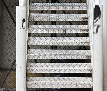 楼梯钢铁金属背景图片