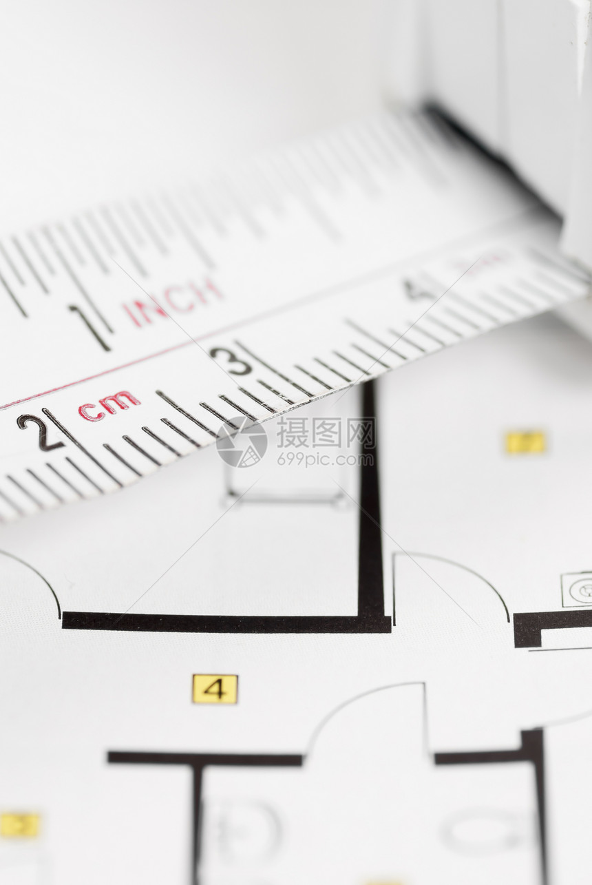关于建筑计划的磁带措施白色厘米仪表工具尺寸宏观项目乐器宽度公制图片