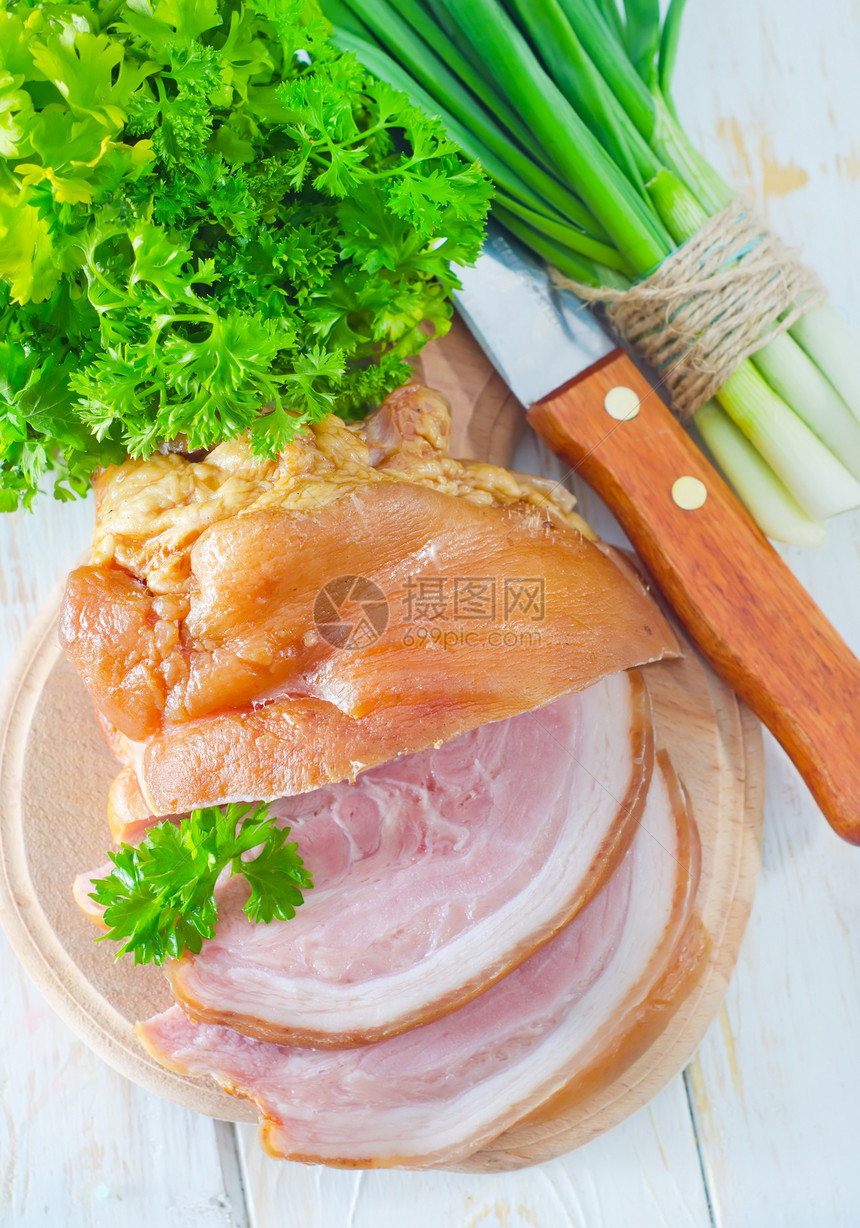 烟熏猪油木头重量肋骨熏肉烹饪食物发射大理石饮食火腿图片