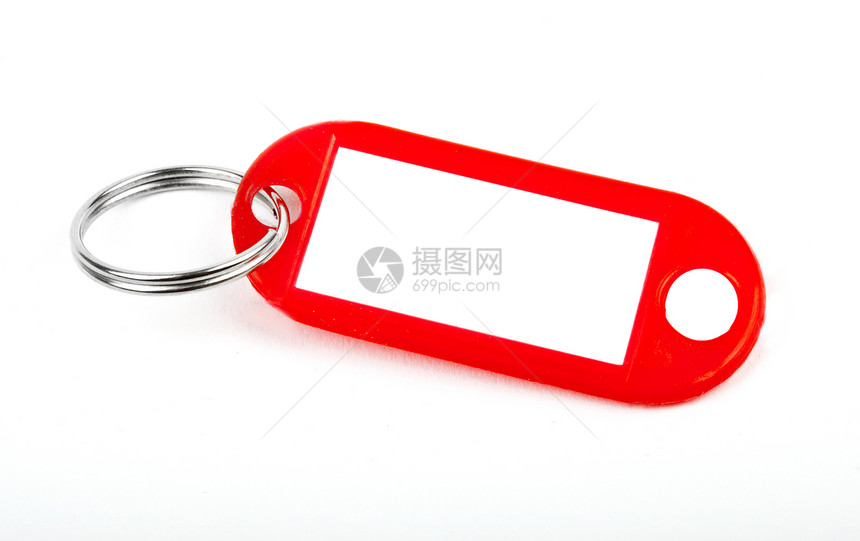 密钥工具栏红色白色钥匙圈标签笔记戒指表链钥匙链空白离岸价图片