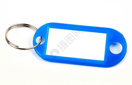 密钥工具栏塑料标签钥匙链蓝色戒指表链白色钥匙圈离岸价笔记背景图片
