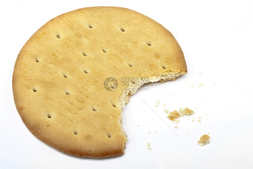 半食饼干自行车扣篮休息小吃白色面包屑饼干图片