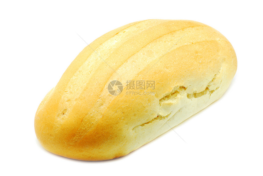 白上孤立的面包小麦营养产品早餐食物脆皮饮食粮食面粉白色图片