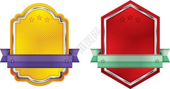徽章和标签黄色绿色标语星星贴纸产品红色派对互联网插图背景图片