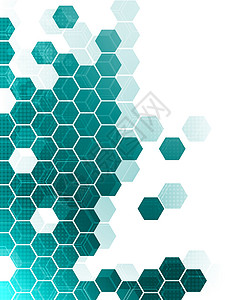 抽象背景插图创造力蓝色横幅六边形墙纸网络数字电脑艺术背景图片
