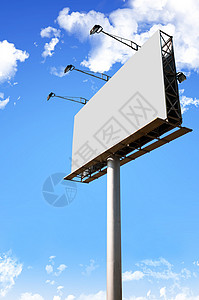 天空空白素材蓝天上空白的广告牌背景