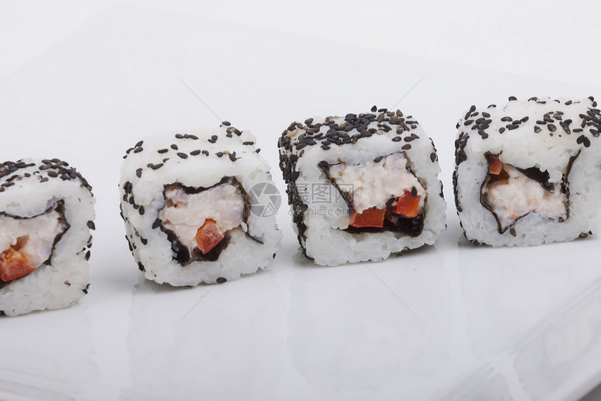 寿司用餐杂草海藻鱼片海鲜文化零食美味营养筷子图片