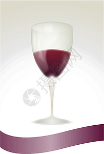 带文字丝带的红葡萄酒杯 带文字丝带的红葡萄酒杯背景图片