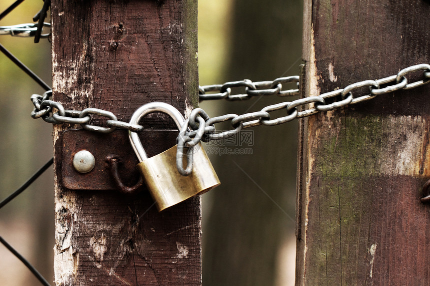 老旧锁定钥匙棕色入口绿色合金黄色安全古董金属挂锁图片