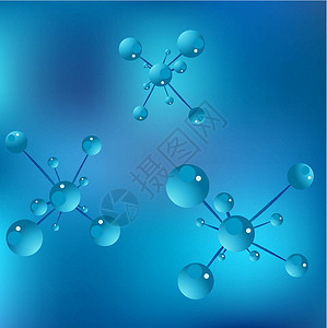 分子气泡分子摘要物质气泡团体生物学火花显微镜圆圈化学神经小路插画