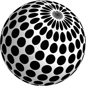 3D 带有黑点的3D球设计背景图片