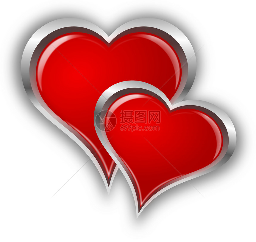 红心对等热情阴影框架红色结婚辉光情感恋情插图婚姻图片