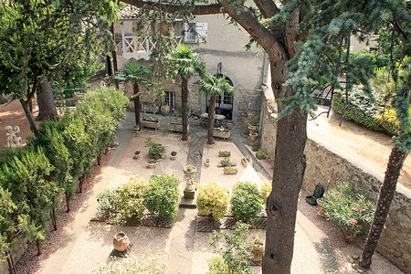 典型法国花园背景图片