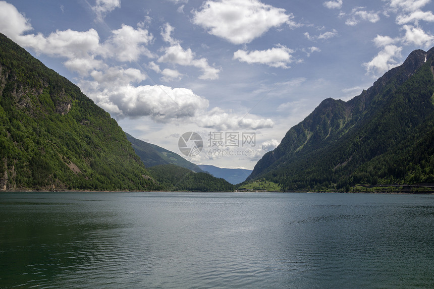 波希亚沃湖湖湖发动机全景旅行镜子高山蓝色顶峰荒野森林旅游图片