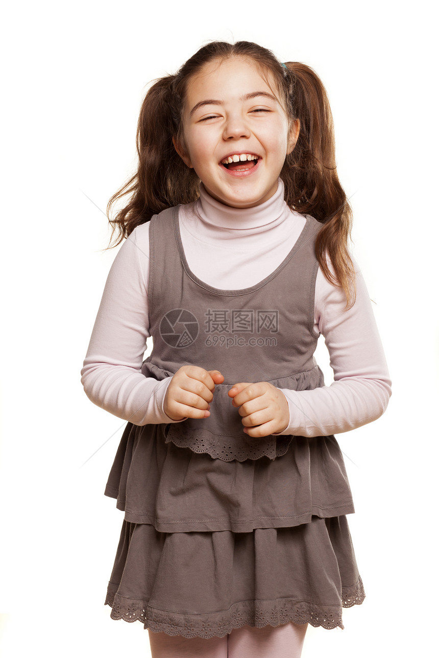 快乐的笑容生活微笑童年头发小姑娘女性孩子乐趣白色幸福图片