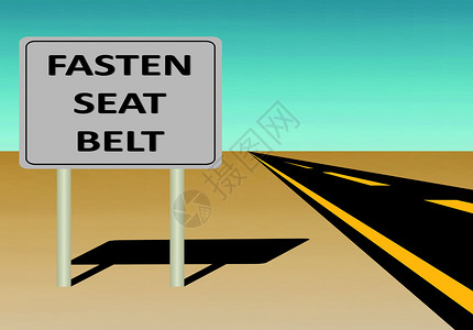 请系好安全带系好安全带交通安全腰带金属街道法律紧固件插画