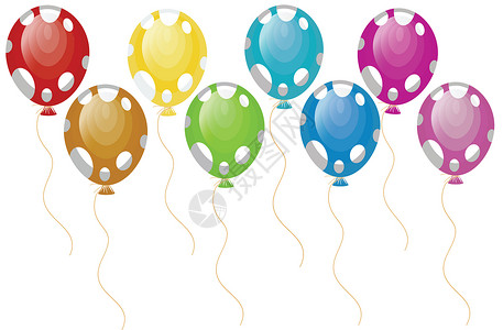 多色浮动气球Name背景图片