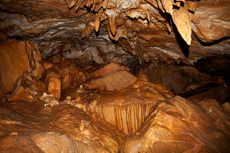 德韦兹角法国风景吸引力旅游棕色洞穴钟乳石侵蚀石笋背景图片