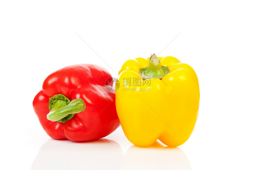 两只辣椒蔬菜图片