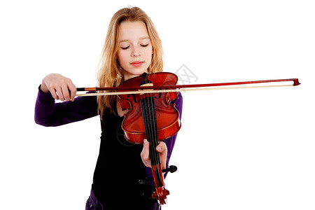 女孩在拉小提琴交响乐音乐细绳孩子音乐会乐器背景图片