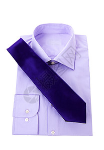 紫色经典衬衫和颈领带背景图片
