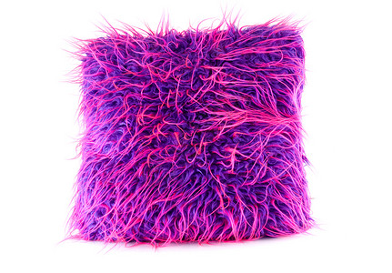 紫色和粉红色毛毛枕头背景图片