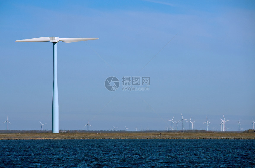 能源风力制造厂涡轮绿色旋转天空资源活力力量环境风车图片