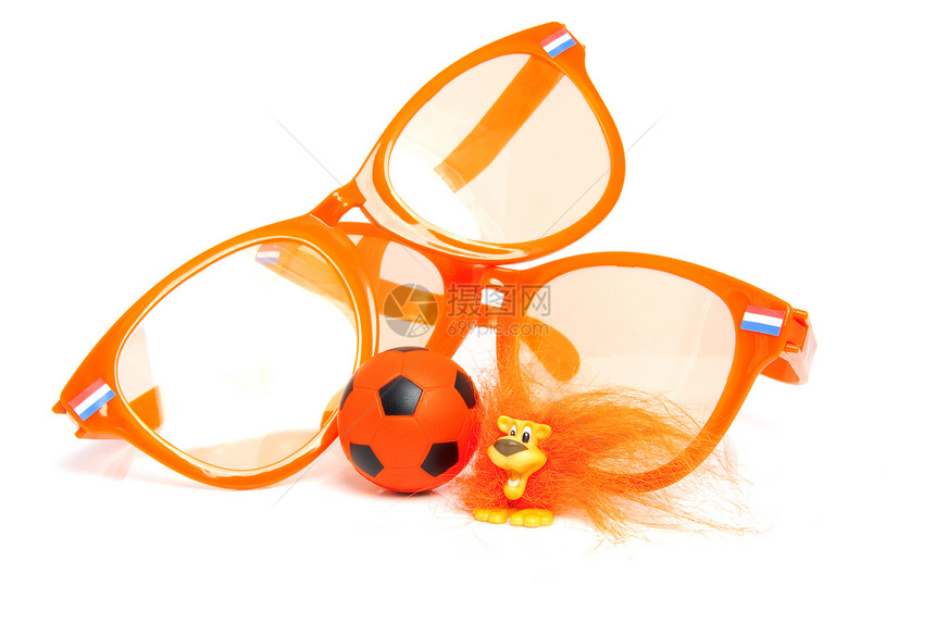 橙橙色足球附属足球队运动圆形眼镜游戏竞赛锦标赛橙子配饰狮子图片