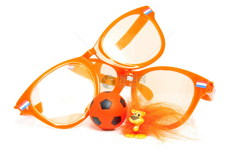 橙橙色足球附属足球队锦标赛竞赛眼镜配饰狮子游戏运动圆形橙子图片