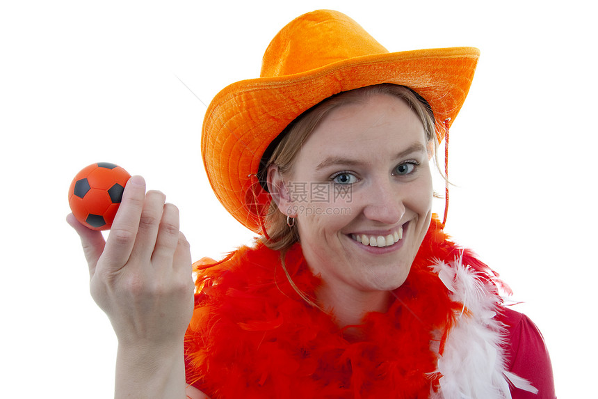 荷兰足球球迷圆形蟒蛇支持者橙子运动锦标赛帽子配饰游戏女士图片