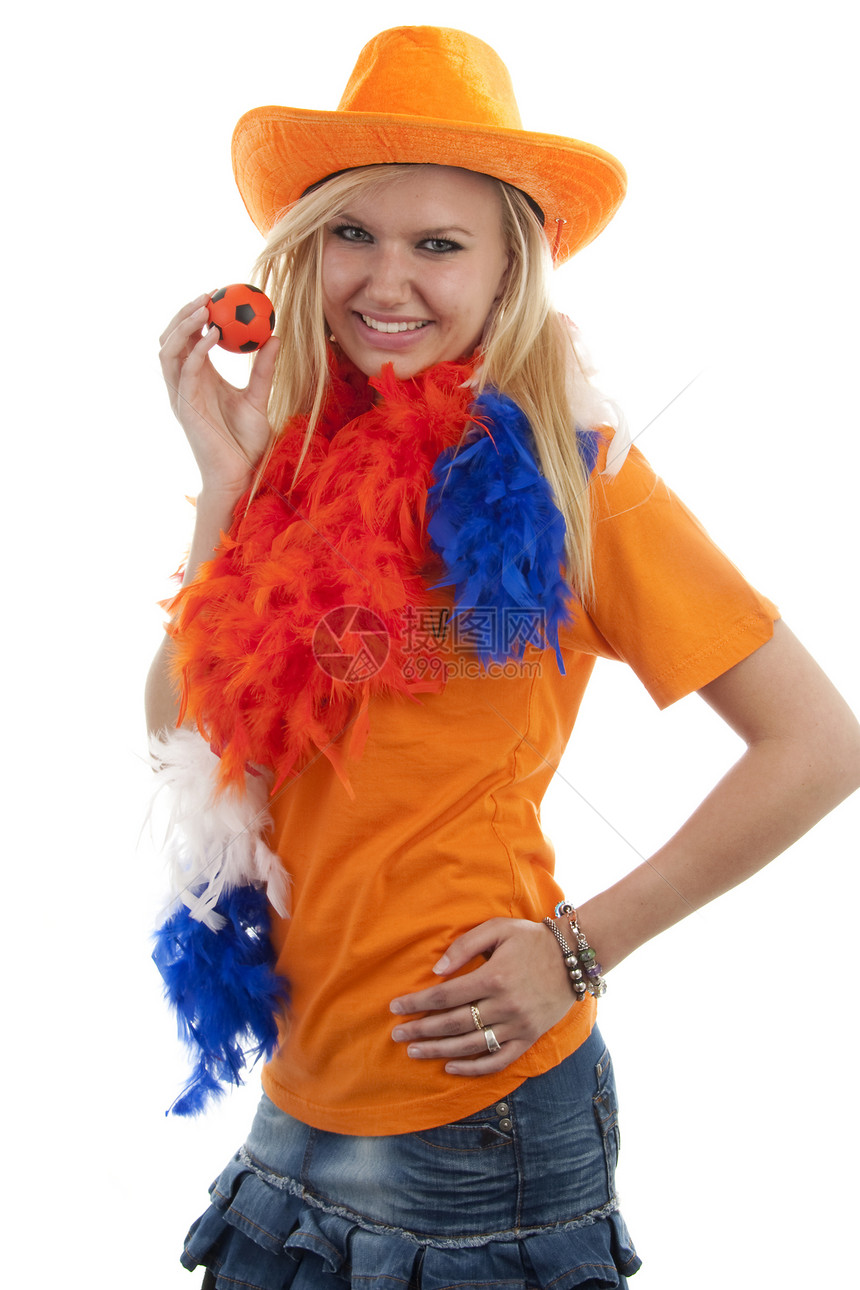 女达屈女子足球球迷配饰竞赛蟒蛇女士游戏帽子锦标赛支持者橙子运动图片