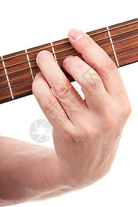 弹吉他吉他指板手指木板烦恼背景图片