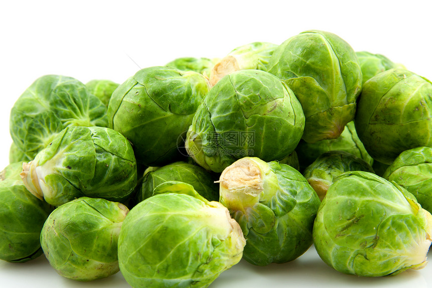 布鲁塞尔的芽在闭合中绿色营养植物发芽豆芽沙拉食物盘子蔬菜图片