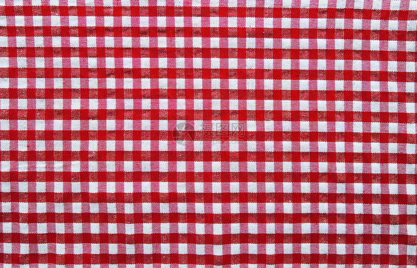 直接红色野餐布亚麻正方形早餐棉布纺织品宏观布料菜单桌布桌子图片