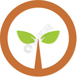 自然符号图解插图绿色地球树叶植物叶子世界环境活力背景图片