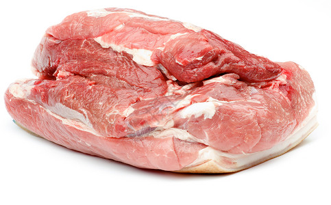 原猪猪食物饮食牛扒粉色鱼片猪肉白色腰部生食替代品背景图片