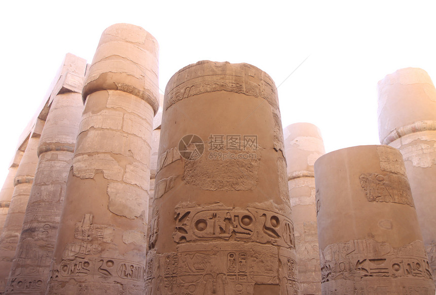 卡纳克古石柱建筑柱子石头建造废墟历史性建筑学纪念碑遗产文化图片