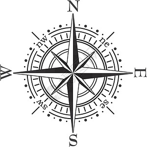 西方接引图矢量指南针图学地理黑色箭头测量海洋磁铁玫瑰领导星星设计图片
